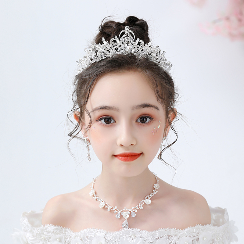 皇冠头饰公主儿童发饰小女孩王冠水晶发箍花童婚纱发饰表演饰品