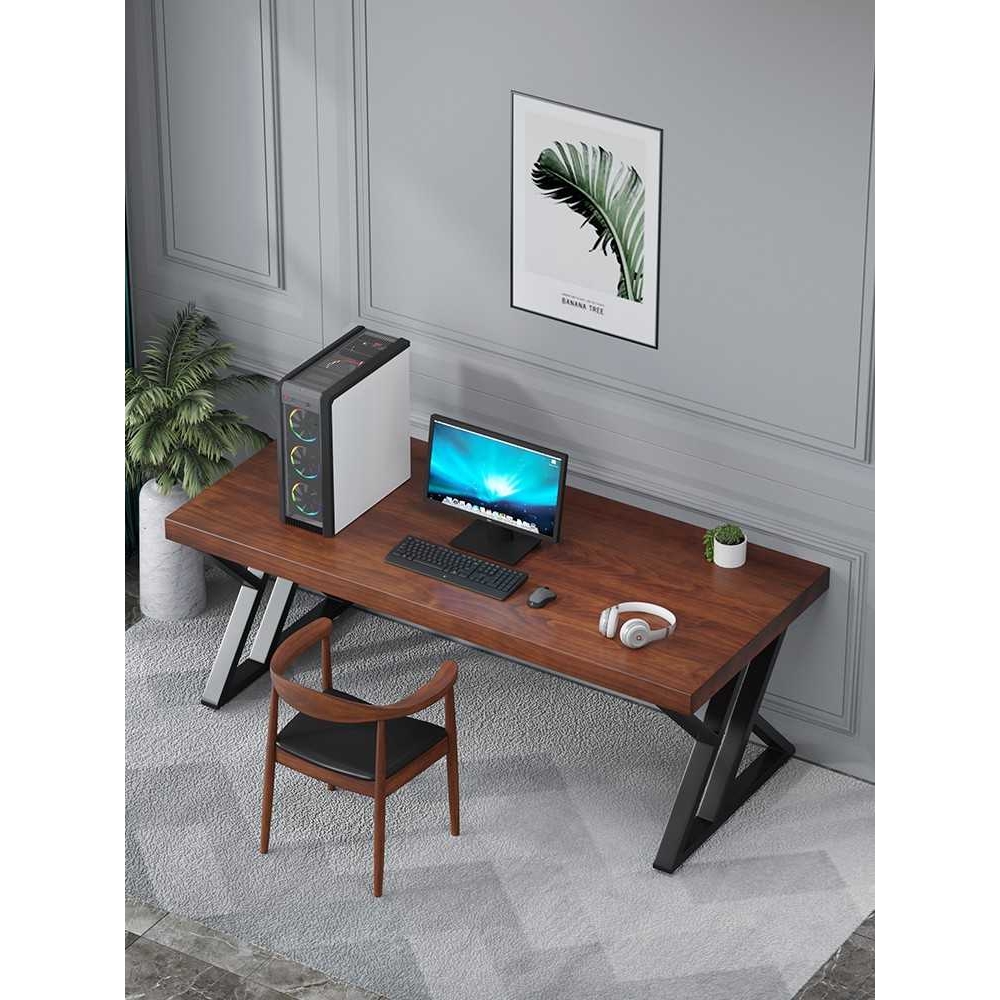 电脑桌纯实木款台式家用北欧简约办公桌书桌桌子客厅大长学习桌