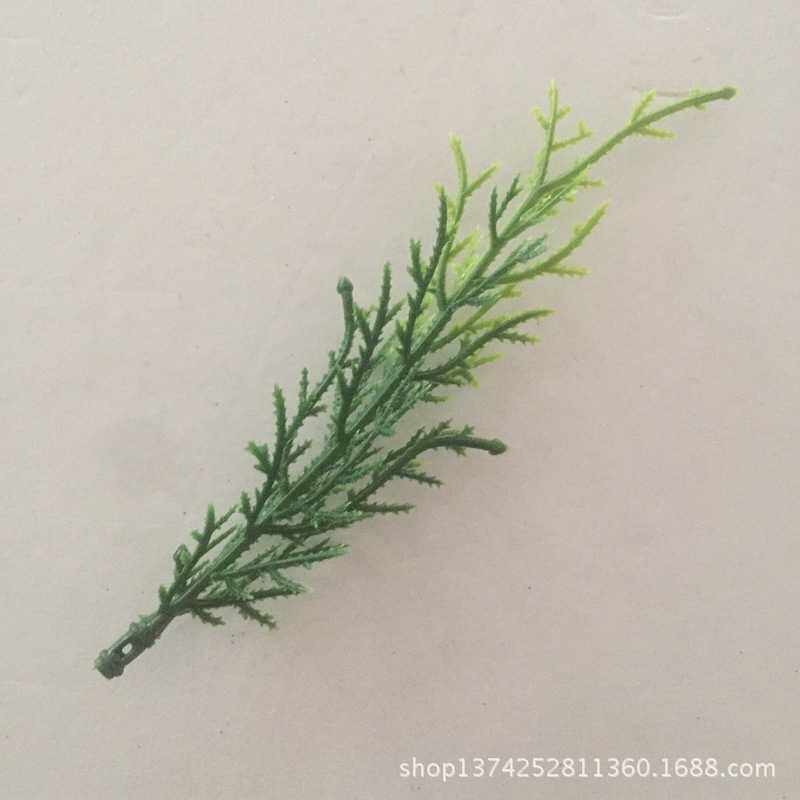14CM塔松草 仿真花仿真植物塑料水草 圣诞树圣诞花叶配件厂家直