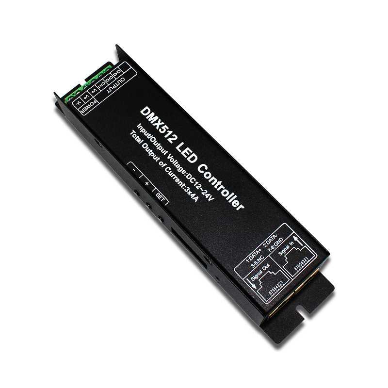 3/4路DMX512恒压解码器 PWM调光控制器 RGB 舞台灯光DMX控制器