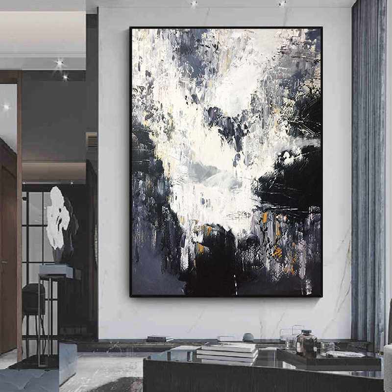 手绘油画立体山脉黑白抽象现代客厅玄关背景墙装饰画餐厅挂画走廊,玩具/童车/益智/积木/模型,垂直悬浮玩具,淘宝优惠券,粉丝福利购,淘宝优惠卷