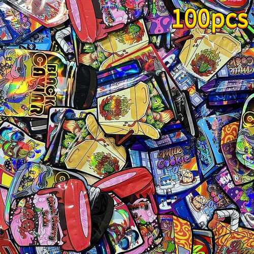 款Christmas Halloween 100pcs Holographic Mylar Bags 3.5g
