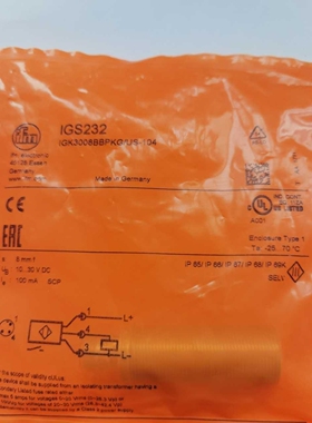 接近开关 IGS232   IGK3008BBPKG/US-104