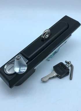 MS834-11G黑色带挂平面锁，电柜门锁，开关柜门锁，机箱机柜锁