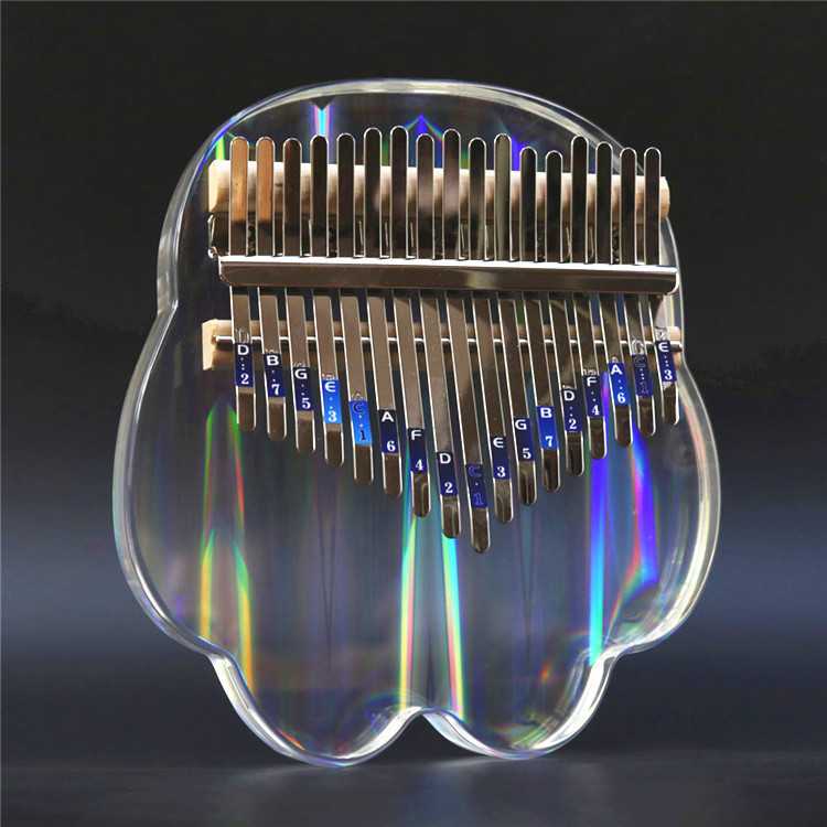 彩虹拇指琴炫彩水晶卡林巴KALIMBA17音手指钢琴简单易学轻便易携