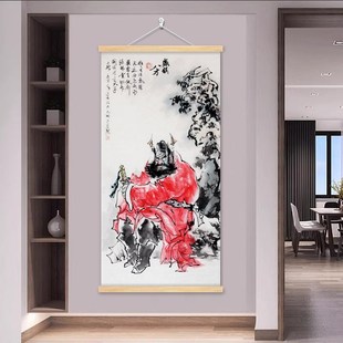 钟馗挂画天师赐福画像伏魔图镇宅驱邪挂布画客厅玄关画门神装饰画
