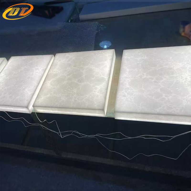 发光层板云母石层板亚克力透光板仿西班牙云石灯箱书架发光隔板