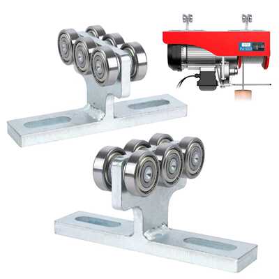 承重T型吊轮推拉滑轮轨道五金T型滑轮组件6 Wheel Trolley Assem