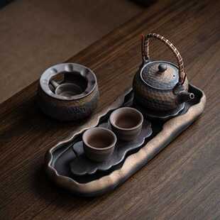 古早烧日式茶壶套装禅意功夫茶具家用茶杯茶盘客厅办公室简约陶瓷