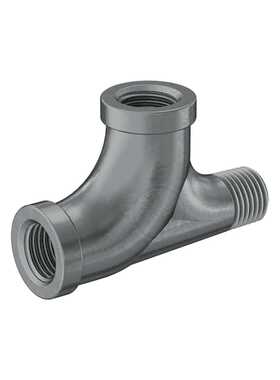 Low-Pressure,Galvanized Iron Right Angle Tee,1/4NPT FxM