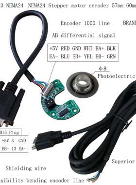 57/60/86电机编码器 NEMA23 NEMA24 NEMA34 光电编码器 步进电机