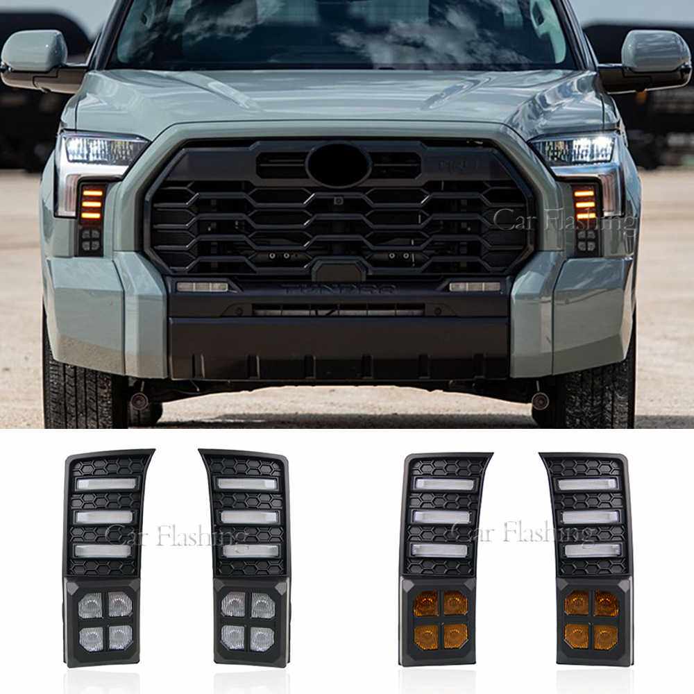 适用于丰田22-25款坦途LED日行灯日间行车灯流水转向灯前雾灯