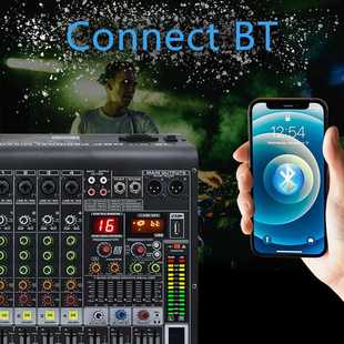 8路功放调音台 GAX 舞台多通道带功放混响DSP效果 MC4