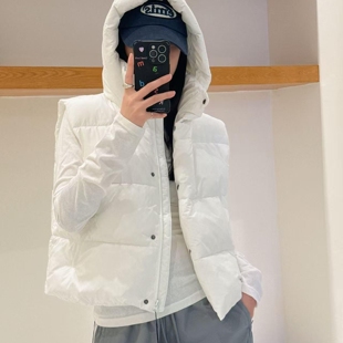 美国代购ALO Yoga运动保暖背心马夹连帽休闲羽绒服短款马甲外套女