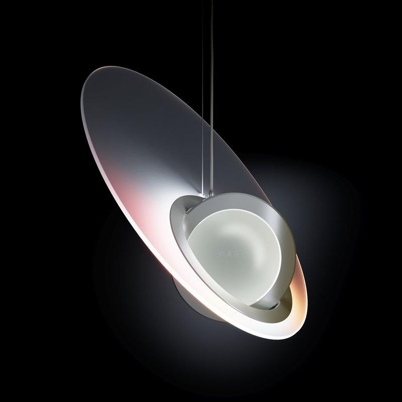 银河系卫星七彩渐变色玻璃设计师软装美术馆酒店展厅艺术吊灯装饰