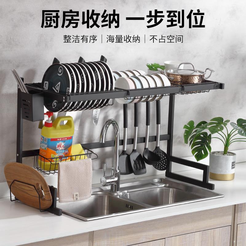 水槽沥水架厨房碗筷不锈钢碗架家用置物架收纳架厨房置物架免打孔