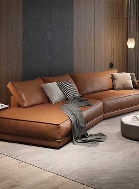 定制Budapest Soft Sofa布达佩斯真皮异形沙发小户型转角客厅沙发