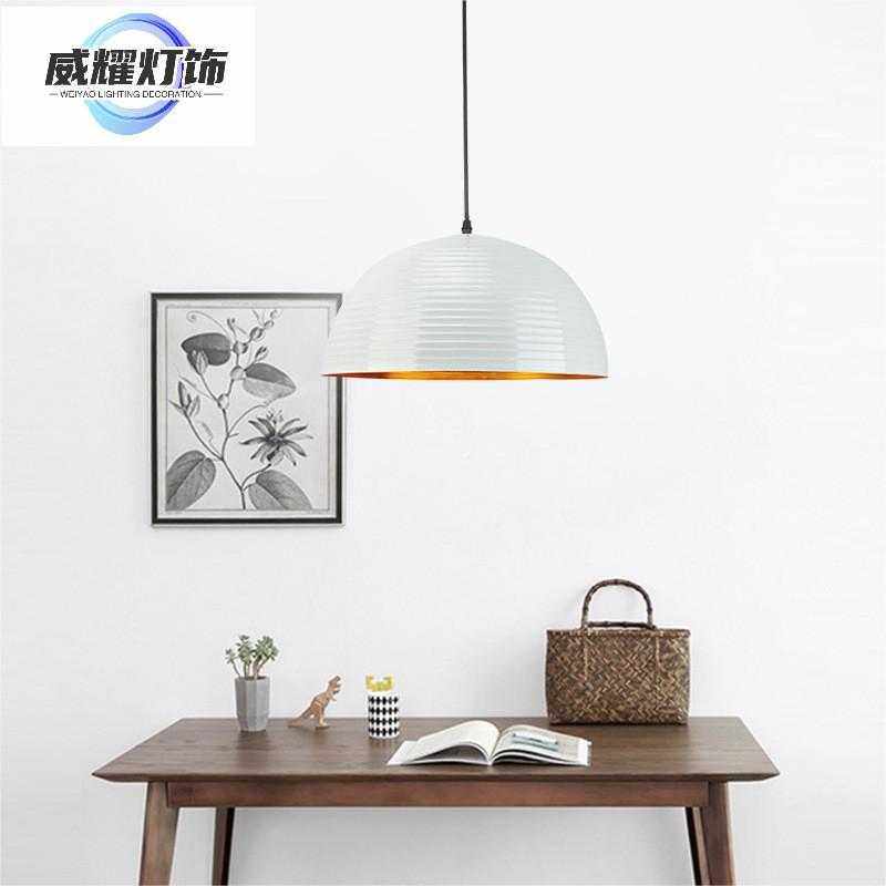 北欧现代简约黑色半圆灯罩创意吧台个性餐厅吊灯