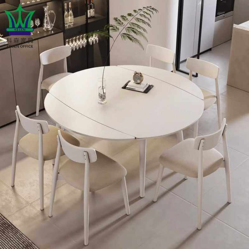 奶油风简约岩板餐桌方圆两用可伸缩现代简约可变圆桌家用小户型,模玩/动漫/周边/娃圈三坑/桌游,模型制作工具/辅料耗材,淘宝优惠券,粉丝福利购,淘宝优惠卷