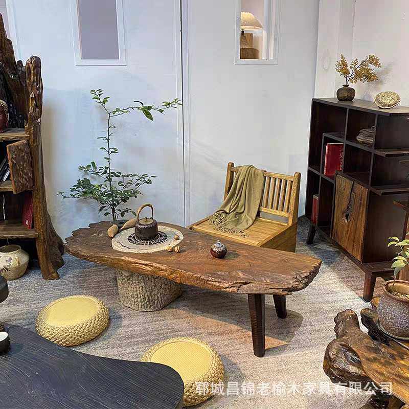 诧寂风老榆木围炉煮茶桌长方形风化板复古实木茶台商业洽谈喝茶桌,模玩/动漫/周边/娃圈三坑/桌游,模型制作工具/辅料耗材,淘宝优惠券,粉丝福利购,淘宝优惠卷
