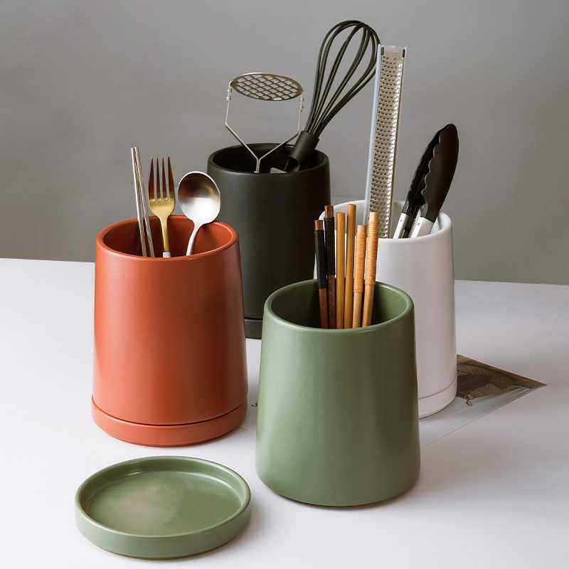 YST大容量北欧陶瓷筷子筒笼勺刀叉铲餐具收纳罐厨房置物架沥水篓,模玩/动漫/周边/娃圈三坑/桌游,模型制作工具/辅料耗材,淘宝优惠券,粉丝福利购,淘宝优惠卷