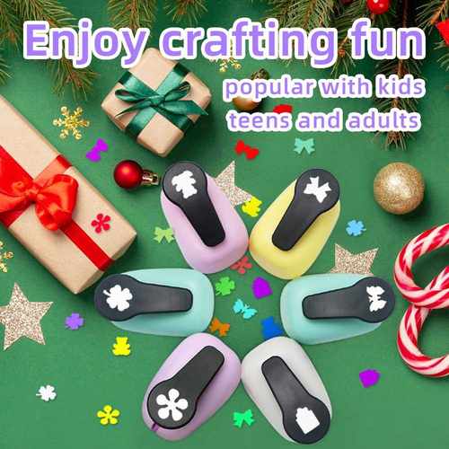 一套6件5/8英寸16mm纸艺打孔机压花器打花器花型打孔器