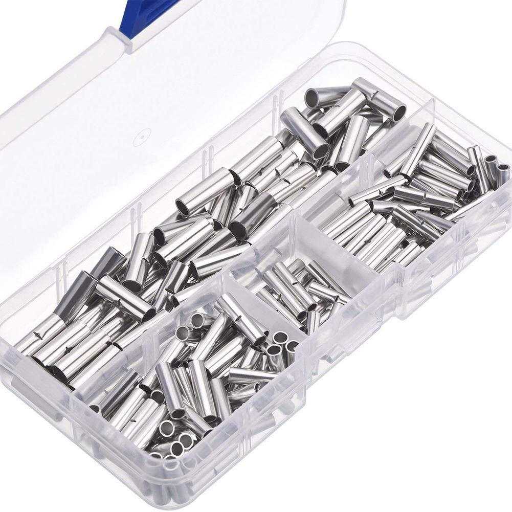 铜规非绝缘线套圈电缆压接端子套件 200 个非绝缘对接连接器 22-1