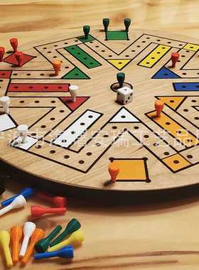 Fast Track Board Game快车道四人六人棋盘游戏飞行棋木质工艺品