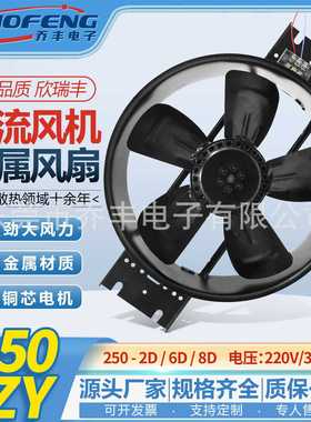 欣瑞丰250ZY6-D/8-D220v外转子工频轴流风机机柜工业电箱散热风扇
