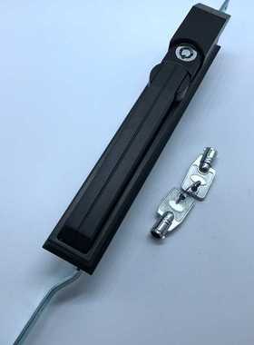 MS830黑色配大锁舌连杆锁，天地锁，柜门锁，配电箱门锁，机柜锁