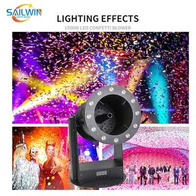 CE 1500W DMX512 12pcs RGB LED Confetti Machine Paper Cannon