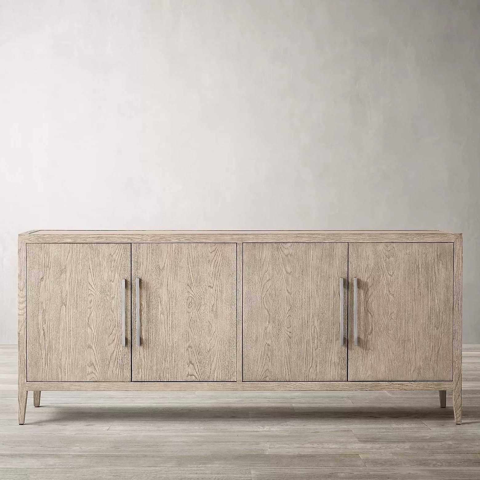 北欧意式现代简约轻奢实木电视柜美式乡村复古橡木整装设计电视桌