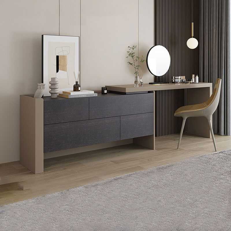 简约梳妆台主卧上档次多功能收纳柜一体高档轻奢网红梳妆台组合柜