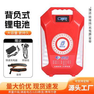 背负式21V-48V锂电池可转接牧田款，大艺款，威克斯款，德伟款，