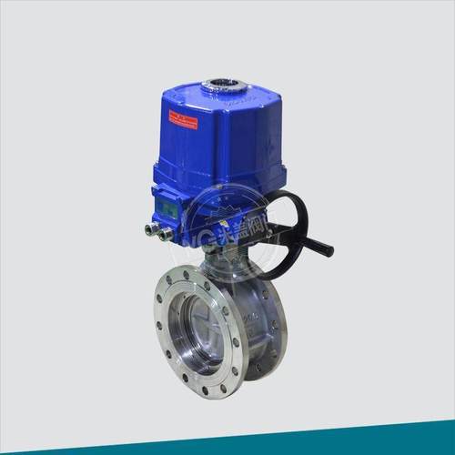 电动三偏心硬密封法兰蝶阀耐磨硬质合金钢造配智能型防爆电动