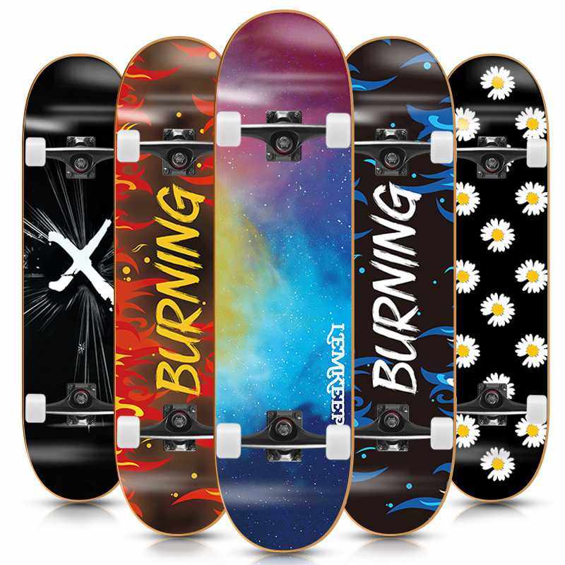 入门滑板初学专业滑板男女双翘儿童枫木青少年四轮滑板车厂家