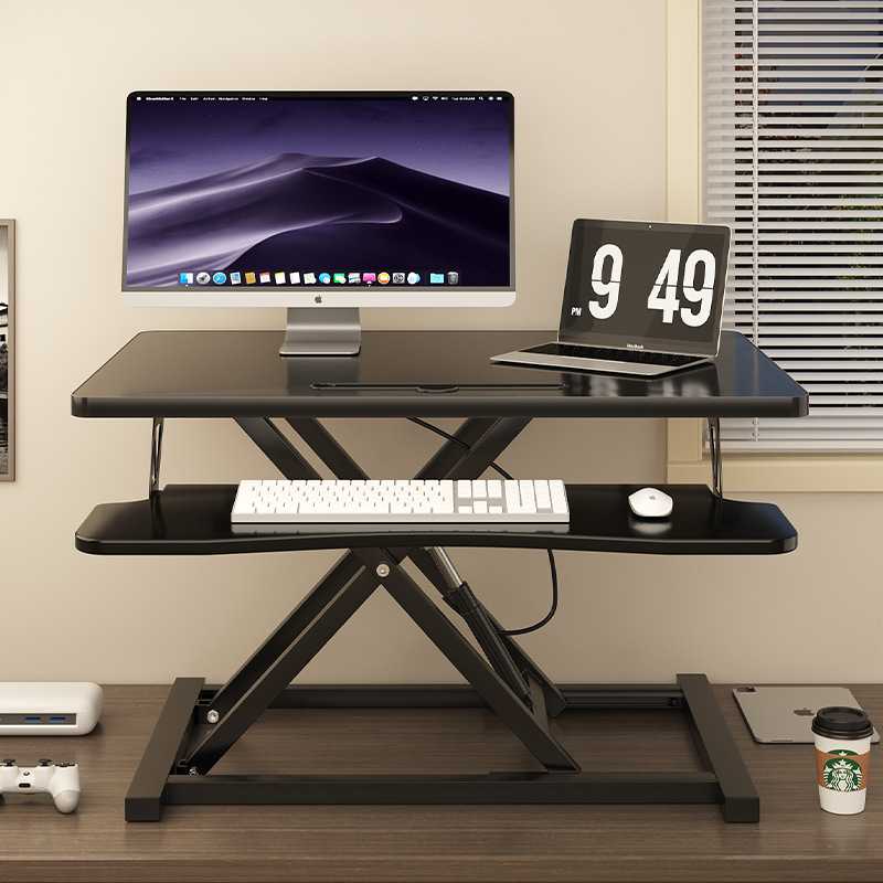 站立式升降桌架电脑办公可移动书桌显示器笔记本支架可折叠增高架