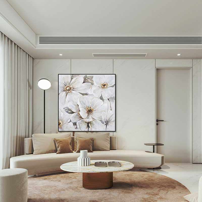 现代简约轻奢抽象花朵装饰画玄关走道壁画实物画客厅卧室餐厅挂画