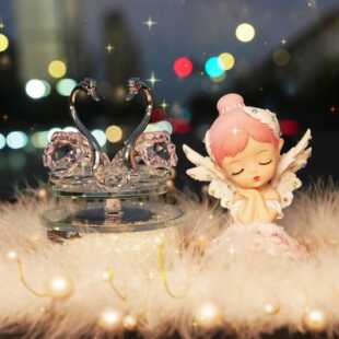 【水晶旋转天鹅】百搭车型摆件轻奢风汽车车载中控台装饰好物摆件