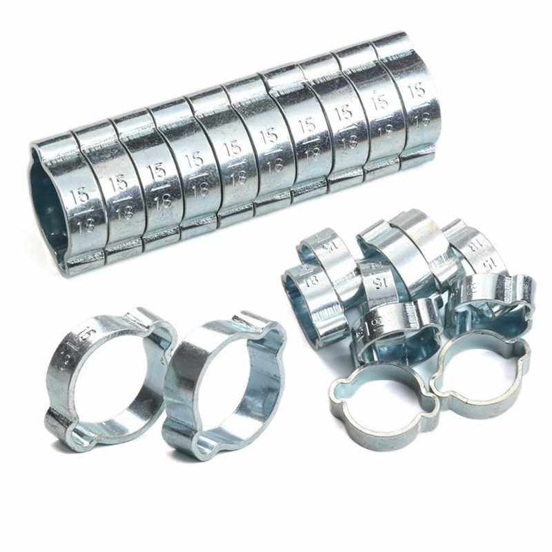 80PCS袋装 双耳箍圈 镀锌双耳卡箍 环保双耳环箍水管夹 密封管夹