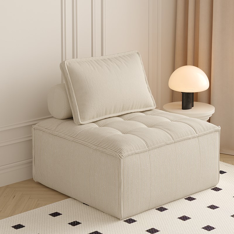 意式落地a豆腐块椅卧室软椅免洗懒人沙发双人无扶手懒人椅简约客