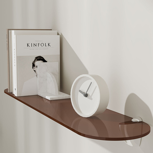 压克力挂墙置物架免n打孔悬挂客厅浴室墙上一字隔板收纳定制展示