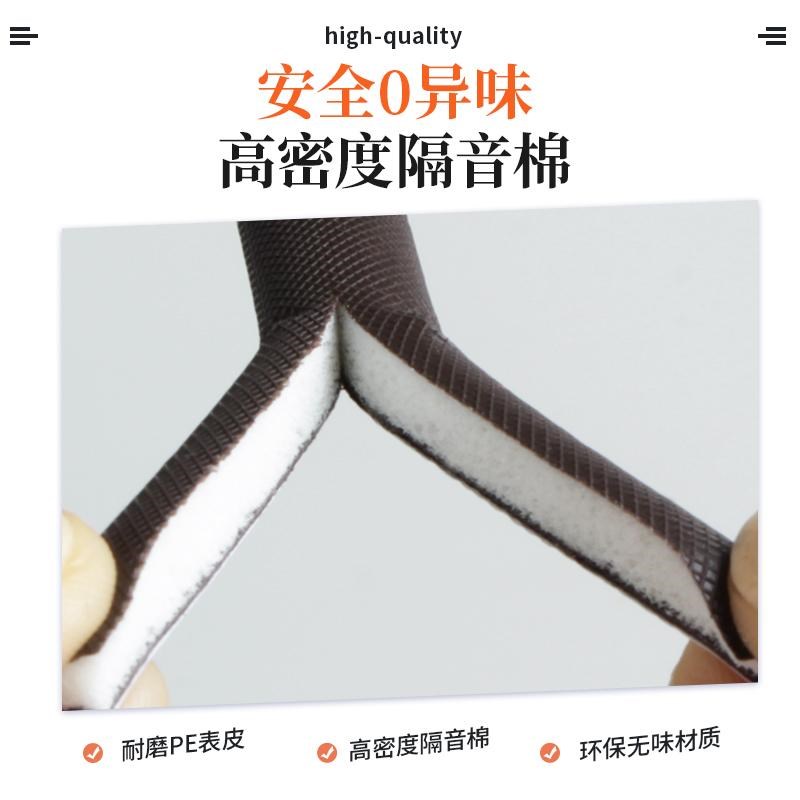 隐形门防撞条PU木门房门防盗门门缝专用自粘超薄隔音密封条静音条
