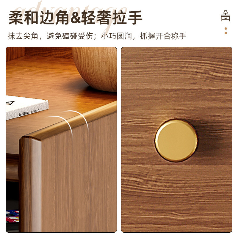 超窄床头柜实木小型迷你20公分床边窄夹缝柜30公分卧室.床头置物