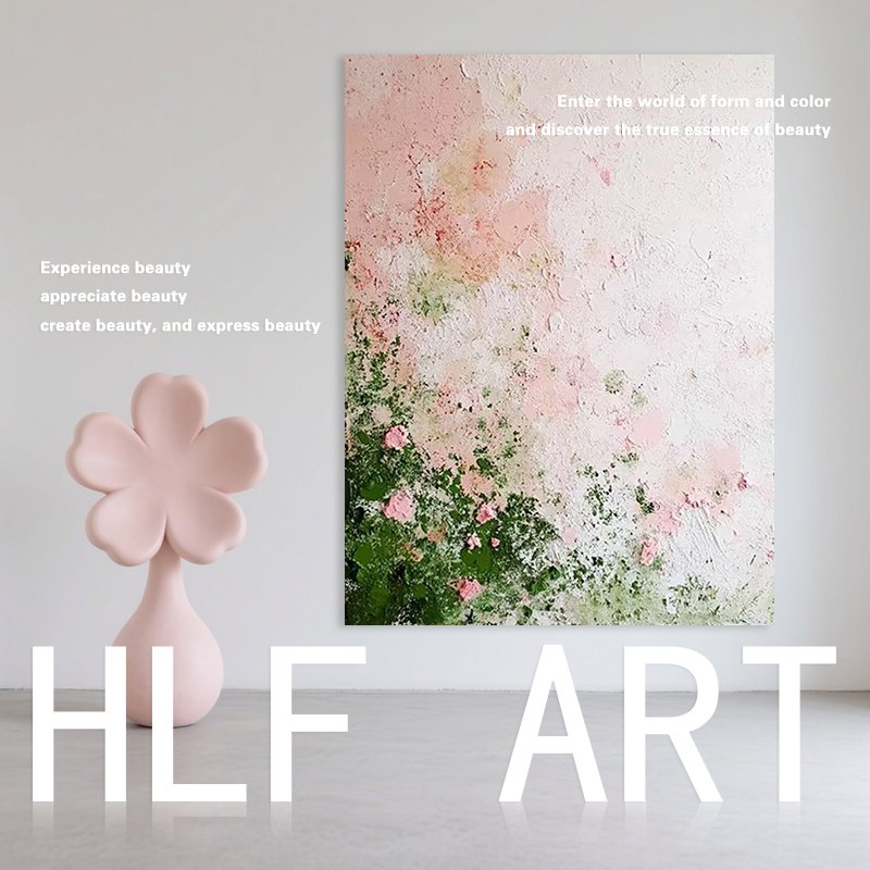 HLF. 手绘油画《铃兰》高端肌理轻奢餐厅酒店家装设计师推荐电表