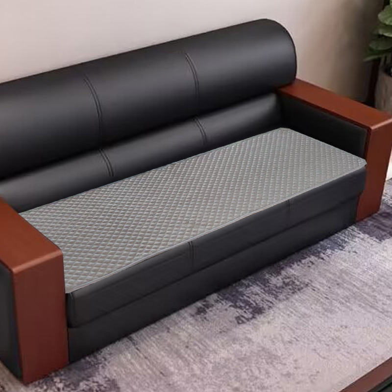 四季通用款彩麻坐椅垫办公室皮质沙发垫木质简R约亚麻组合防滑垫