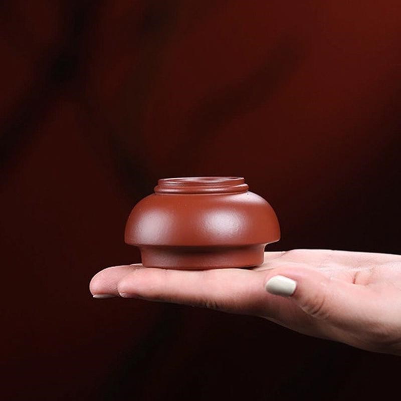 紫砂手工朱泥微型花盆盆微小孙伟把玩H摆件古典菖蒲花器盆景桌面