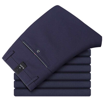 Spring an Summer New Casual Pants Mens Slim-fit Pants Busin