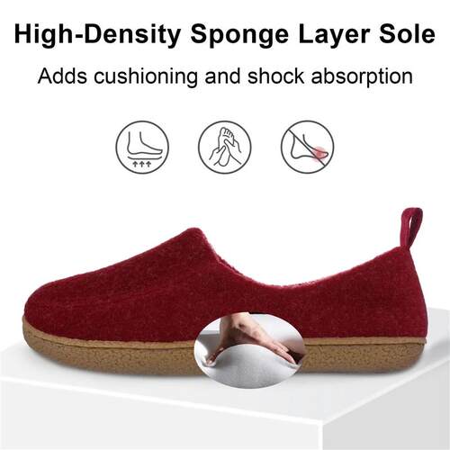 Comwarm Winter Cotton Slippers Women Men Home Warm Felt Shoe