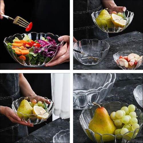 Crystal Salad Bowl Serving Utensils Household PC Acrylic